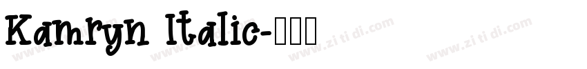 Kamryn Italic字体转换